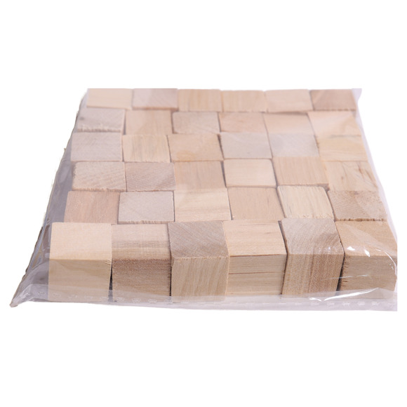 Crafters Square 36 Piece Wood Craft Cubes On Card - .5" Square - Picture 3 of 3